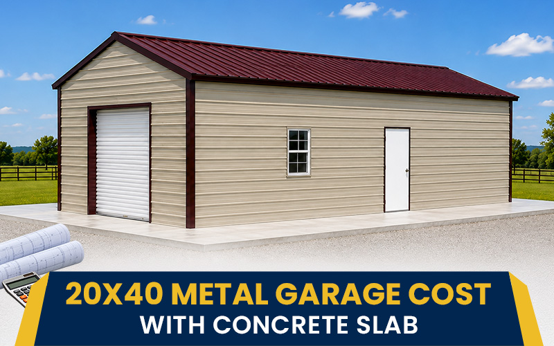 20x40 Metal Garage Cost with Concrete Slab: What Should You Budget?