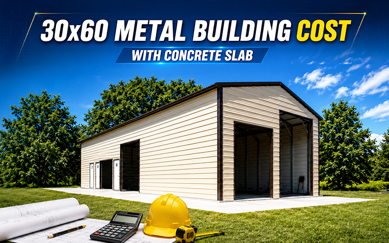 30x60 Metal Building Cost With Concrete Slab: What to Budget in 2026