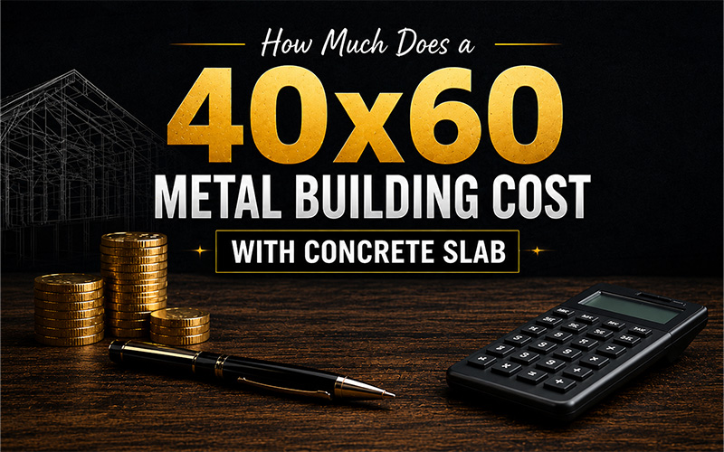 40x60 Metal Building Cost With Concrete Slab: What to Budget in 2026