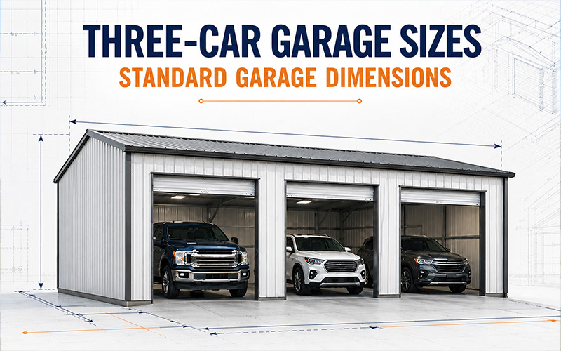Three-car garage sizes: Typical One-Car Garage Dimensions